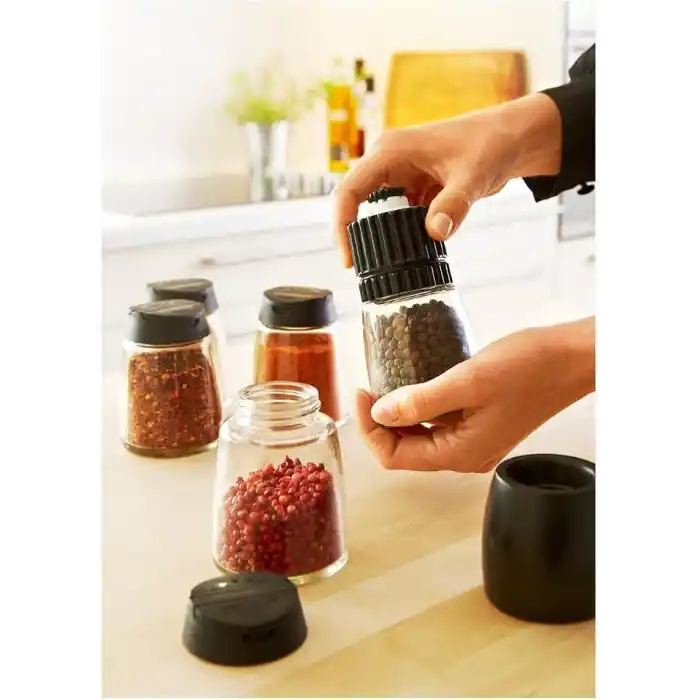 IKEA IKEA 365 + IHARDIG – Baharat Değirmeni, Siyah – 12,5 cm