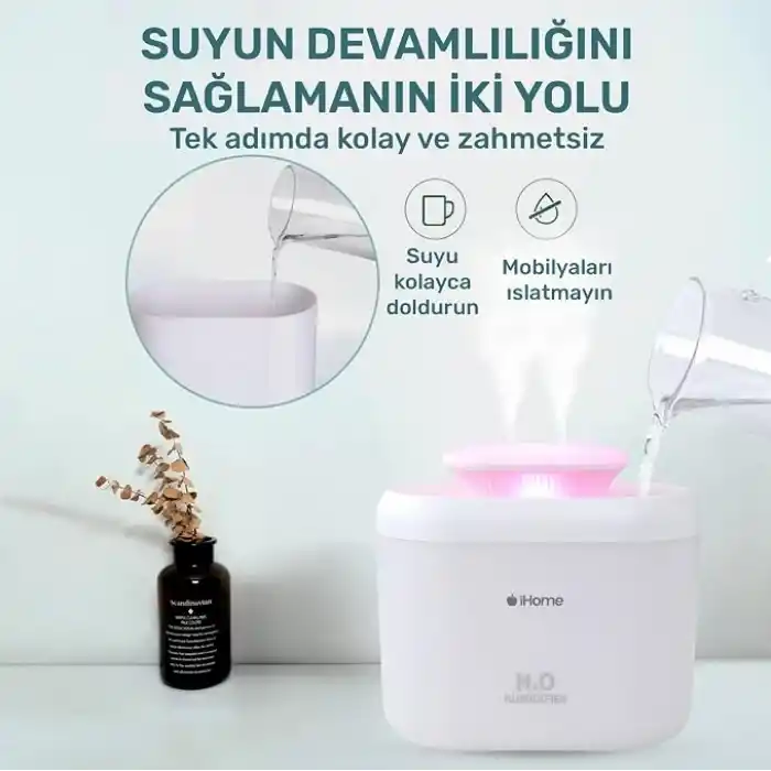 NPO iHome14 3.3L Geniş Kapasiteli Aromaterapi - RGB Ultrasonik Hava Nemlendirici Buhar Makinesi