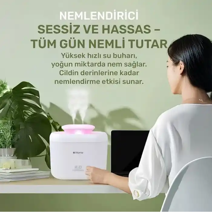 NPO iHome14 3.3L Geniş Kapasiteli Aromaterapi - RGB Ultrasonik Hava Nemlendirici Buhar Makinesi