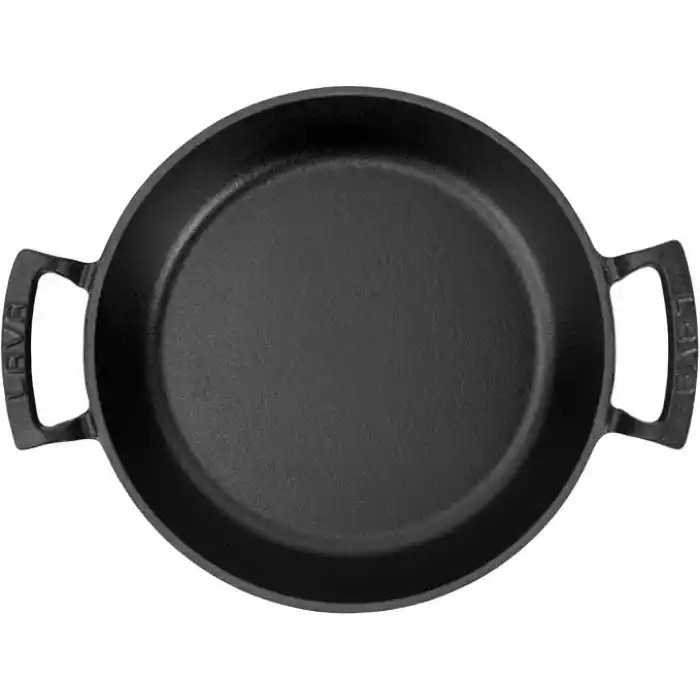 Lava Döküm Yuvarlak Sahan Döküm Demir Yekpare Çift Kulplu Çap(Ø)24cm.