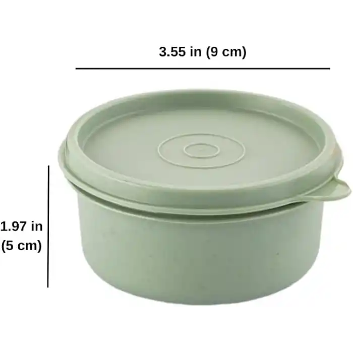 EYNEL 4lü Yuvarlak Mini Saklama Kabı Küçük Sızdırmaz Kapaklı Çok Renkli Pratik Amaçlı Kap Erzak Çerez Piknik Gıda (280, Yuvarlak, 4, Set 1)