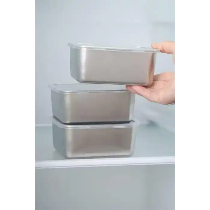 8 Adet 304 Çelik 550 ml Yemek Meyve Et Buzdolabı Beslenme Saklama Kabı mt107-8