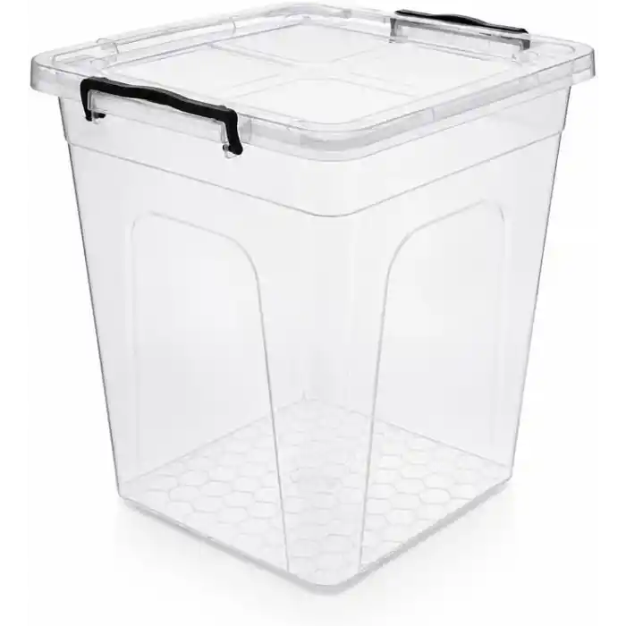 Derin Erzak Saklama Kabı Kapaklı, Kilitli Klipsli Saklama Kutusu, BPA Free, Çok Amaçlı Kiler, Mutfak ve Ev Düzenleme Kutusu, Şeffaf Plastik Organizer, 5 Litre