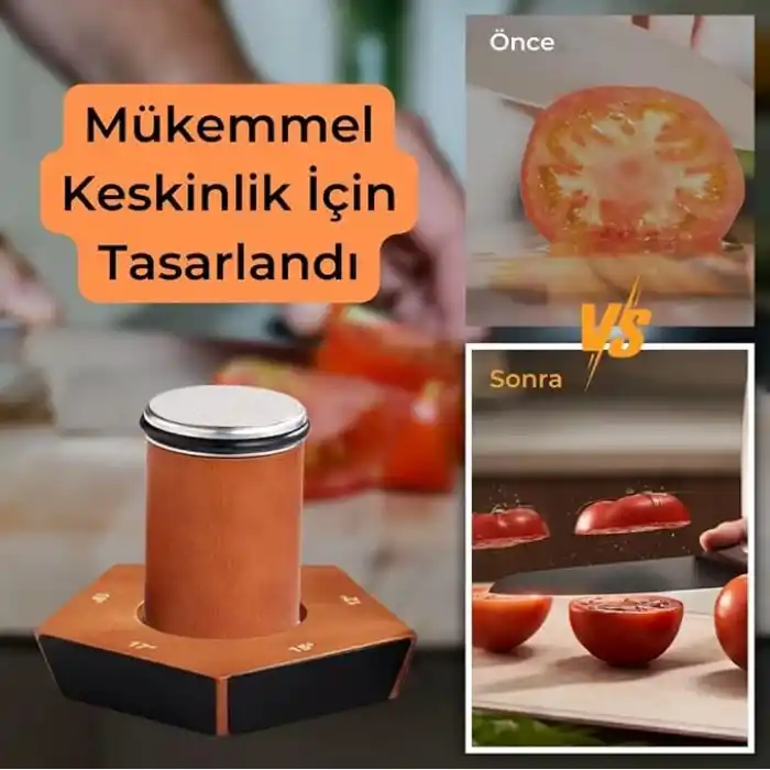 Coofbe Profesyonel Manyetik 5 Açılı Bıçak Bileme Seti Tüm Bıçaklara Uyumlu Bileme Masat Bileme Taşı
