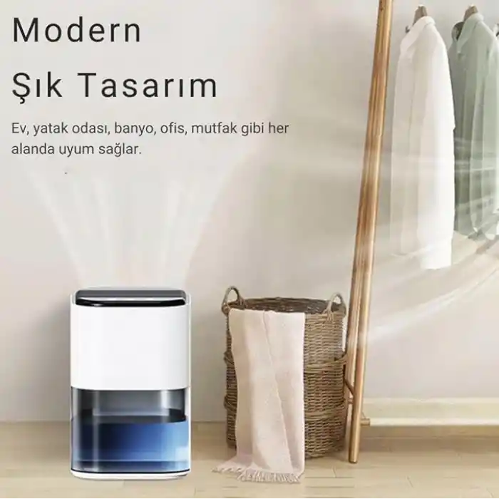 Coofbe 2000ml Işıklı Banyo Mutfak Dolap Nem Alma Cihazı Mantar Rutubet Nem Küf Önleyici Dehumidifer