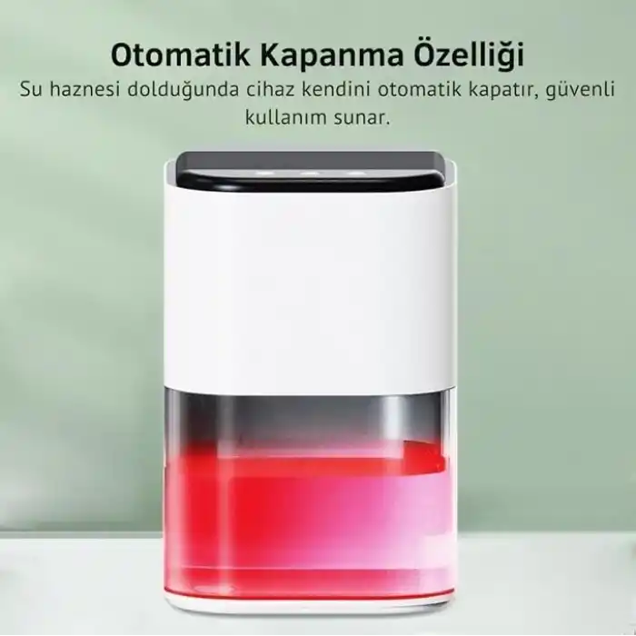 Coofbe 2000ml Işıklı Banyo Mutfak Dolap Nem Alma Cihazı Mantar Rutubet Nem Küf Önleyici Dehumidifer