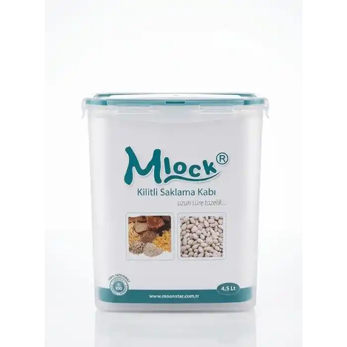 Moonstar Mlock Sızdırmaz Kilitli Saklama Kabı – 3D Yazıcı Filament Koruma ve Bakliyat Erzak Kutusu, Nem Geçirmez Mat Şeffaf Plastik Düzenleyici (BPA İçermez) (4500ml)