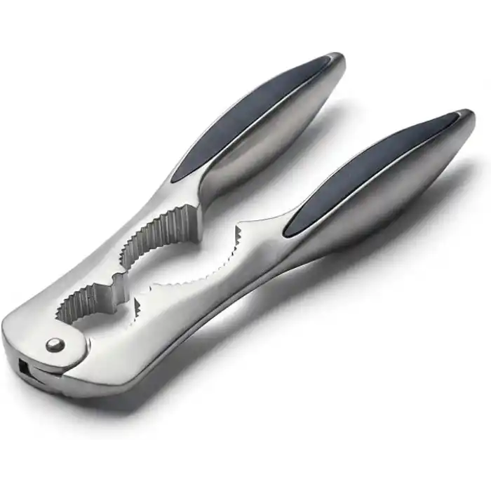 Deconox Paslanmaz Çelik Ceviz Kıracağı, Fındık ve Badem İçin Metal Kabuk Kırma Aparatı, Ergonomik Siyah Tutma Saplı, Kaymaz Kavrama Destekli Mutfak Kıracağı