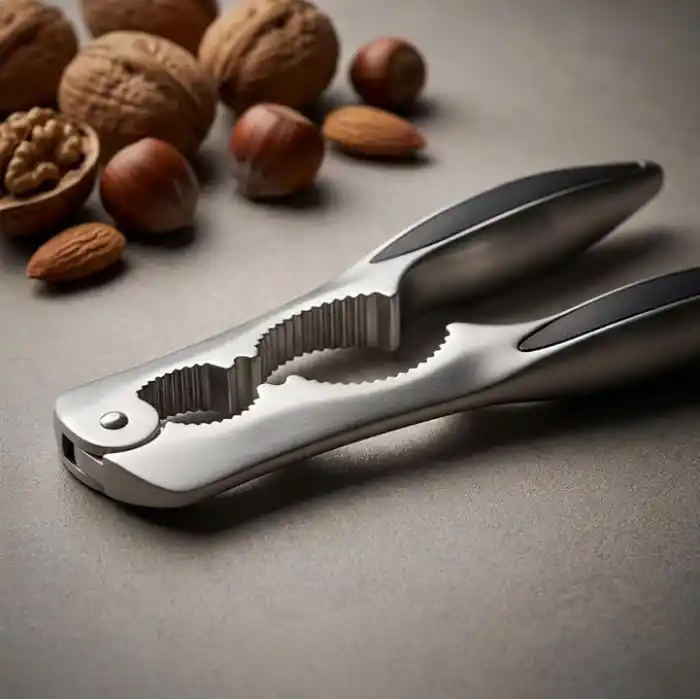 Deconox Paslanmaz Çelik Ceviz Kıracağı, Fındık ve Badem İçin Metal Kabuk Kırma Aparatı, Ergonomik Siyah Tutma Saplı, Kaymaz Kavrama Destekli Mutfak Kıracağı