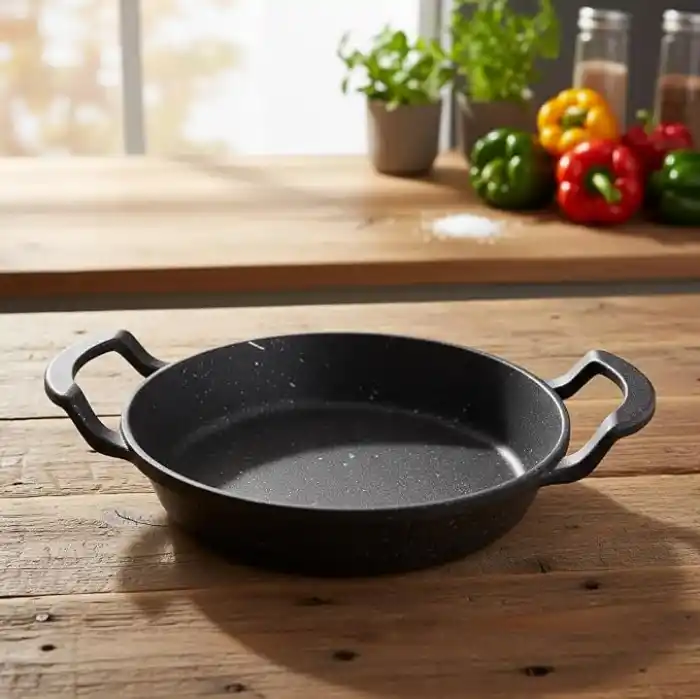 Deconox 2li Granit Alüminyum Döküm Sahan Seti | Yapışmaz Yumurta & Kızartma Tavası | Granit Omlet Tavası (18cm + 20cm) | Eşit Isı Dağılımı ve Dayanıklı (20CM 1 ADET)
