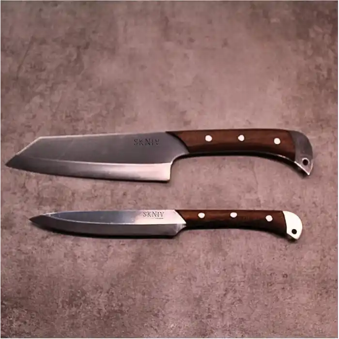 Alaz: Kiritsuke Japon Şef Bıçağı Ve Fileto & Doğrama Bıçağı Seti - El Yapımı Mutfak Şef Bıçak Seti