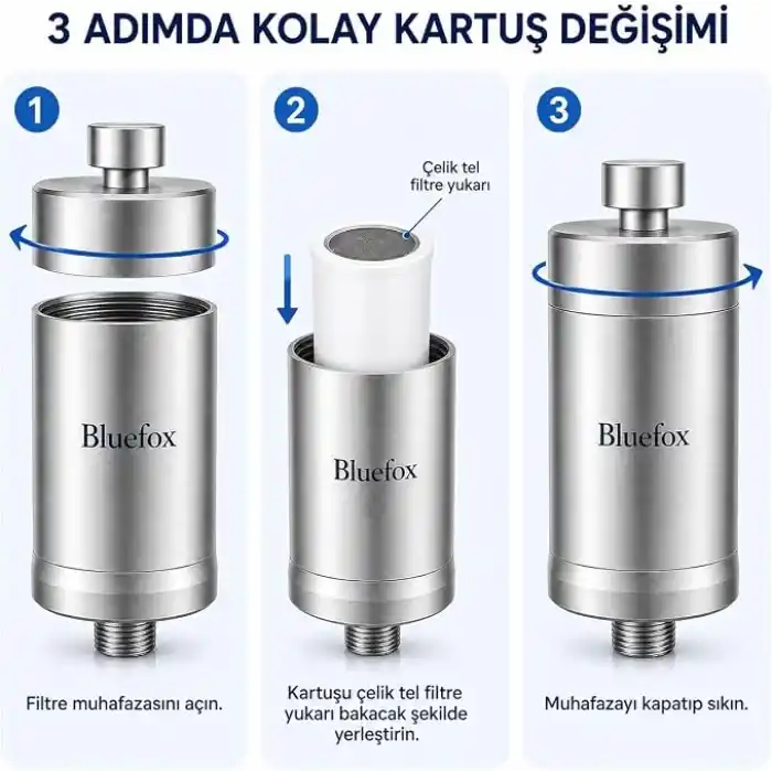Bluefox Platinum Duş Filtre Kartuşu 2 Adet