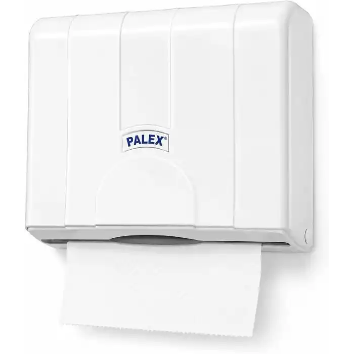 Alper Banyo Z-Fold Kağıt Havlu Dispenseri, Beyaz Plastik Duvara Monte Z Katlı Kağıt Havlu Aparatı, Banyo Ofis WC ve Ortak Kullanım Alanları İçin Hijyenik Kağıt Havluluk 25 x 21 x 10 cm