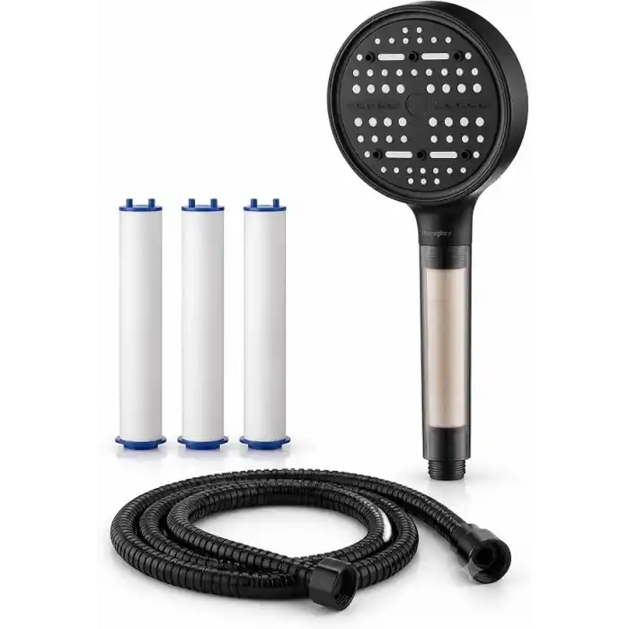 Mayaglory Multi 6 Fonksiyonlu Spa Etkili Filtreli Duş Başlığı Yüksek Basınçlı Su Tasarruflu Klor ve Kireç Önleyici El Duşu, Handshower (Temel)