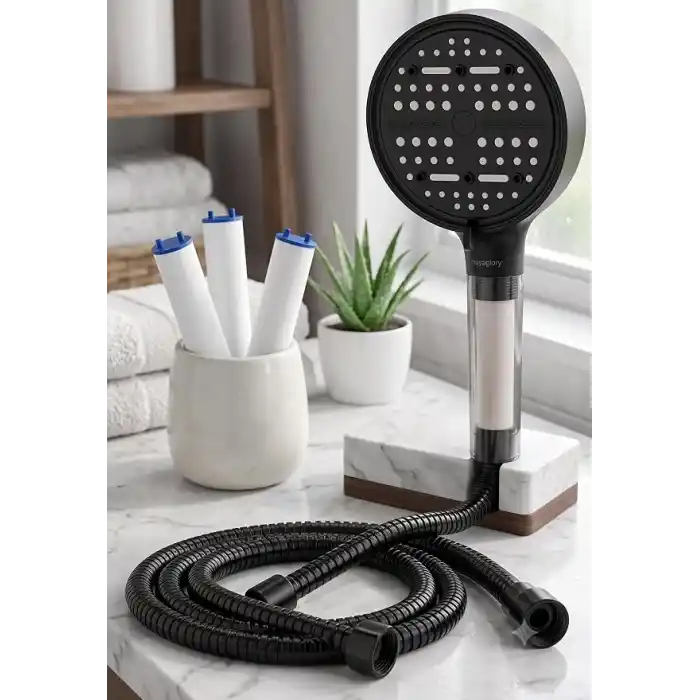 Mayaglory Multi 6 Fonksiyonlu Spa Etkili Filtreli Duş Başlığı Yüksek Basınçlı Su Tasarruflu Klor ve Kireç Önleyici El Duşu, Handshower (Temel)
