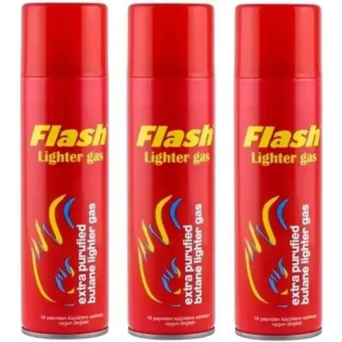 3 Adet Flash Çakmak Gazı 270 Ml