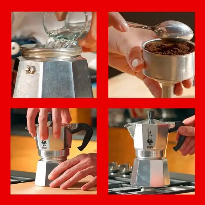 Bialetti - Moka Express: 3 Cups Ocak Üstü Espresso Pişirici - 130ml - Gümüş Renk - Alüminyum Gövde - Patentli Güvenlik Valfi - Tüm Ocak Türleri İçin Uygundur (İndüksiyon Hariç)