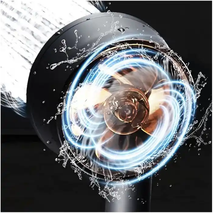Mayaglory Turbo Fan 5 Fonksiyonlu Su Tasarruflu Dus Basligi Turbo El Dusu Siyah
