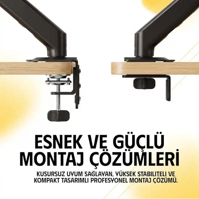 Ergoflex EF X16 Çift Kol 17-32 inch Uyumlu 2-9 kg Amortisörlü Monitör Standı 2026 Versiyon