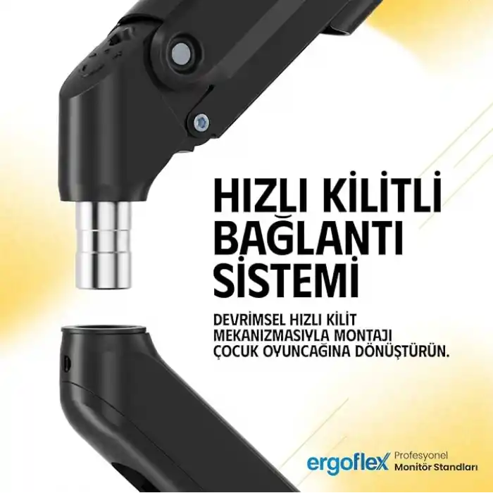 Ergoflex EF X16 Çift Kol 17-32 inch Uyumlu 2-9 kg Amortisörlü Monitör Standı 2026 Versiyon