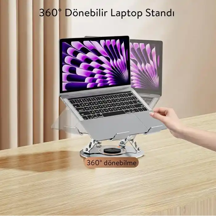 S-Link SL-ML1 360° Döner Metal Laptop Standı, 23.5x23.5 cm