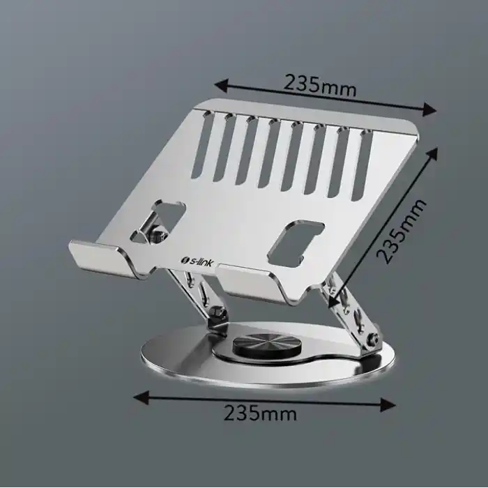 S-Link SL-ML1 360° Döner Metal Laptop Standı, 23.5x23.5 cm