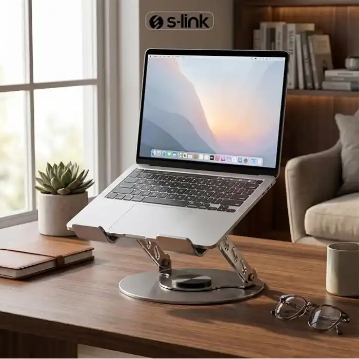 S-Link SL-ML1 360° Döner Metal Laptop Standı, 23.5x23.5 cm