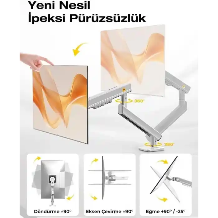 NB ERGONOMIC North Bayou A5-XS 17-32 Tek kol 2-9 KG Vesa Uyumlu Monitör Standı Gri