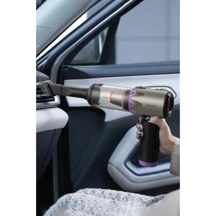AHV-29 Kablosuz Araç Süpürgesi 220W 22000Pa Güçlü Vakum & Üfleme Özellikli Şarjlı Oto Süpürge