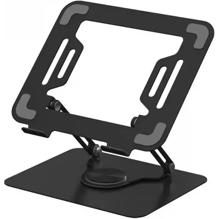 McStorey Katlanabilir Ayarlanabilir Alüminyum Laptop Standı, Taşınabilir Ergonomik Notebook Yükseltici, 6 Kademeli Yükseklik Ayarlı, MacBook Tablet Uyumlu, 10-17 İnç, Siyah