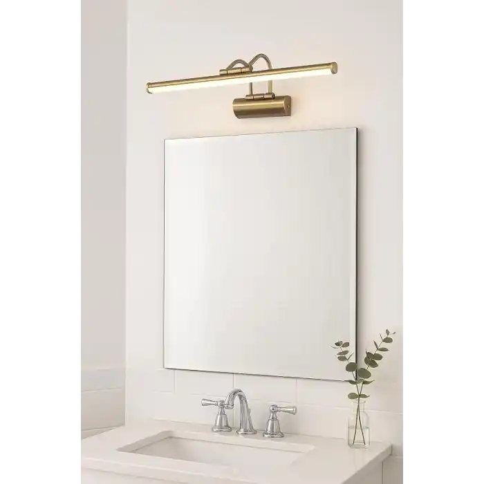 SekaTech Eskitme Flüt Duvar Apliği – 35cm 6W LED 3200K Gün Işığı – Banyo, Ayna, Resim, Tablo, Çerçeve Üstü Dekoratif Aydınlatma Lambası – 220V, IP20, Metal Gövde
