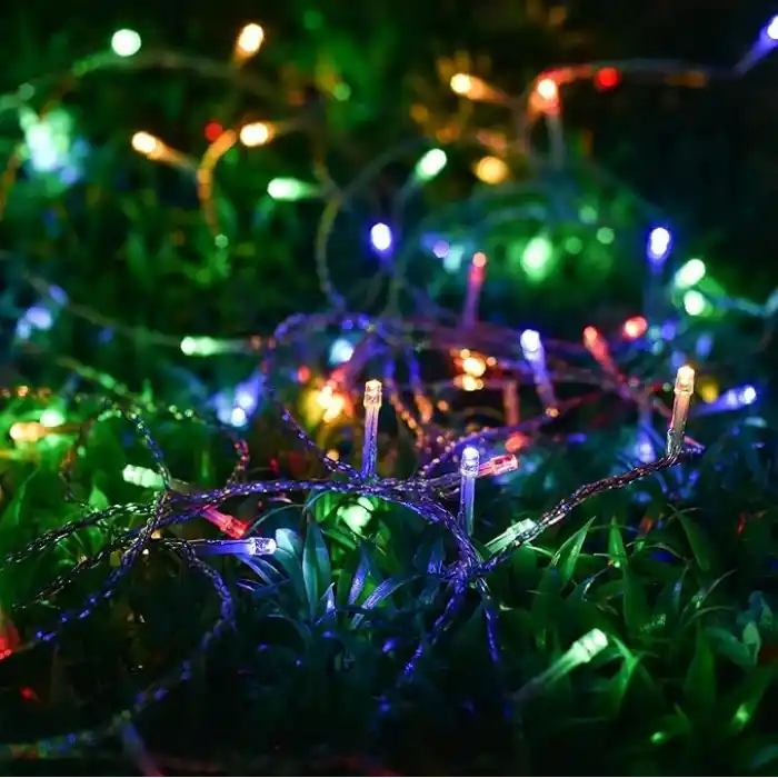 Robeve 10 Metre 100 Ledli Fişli LED Işık RGB Karışık Renk Yılbaşı Led Işık Dekor Lambası Yılbaşı Ağacı Işığı Organizasyon LED Işık Düğün Nişan Kına Organizasyon Işığı Yılbaşı Led Işığı