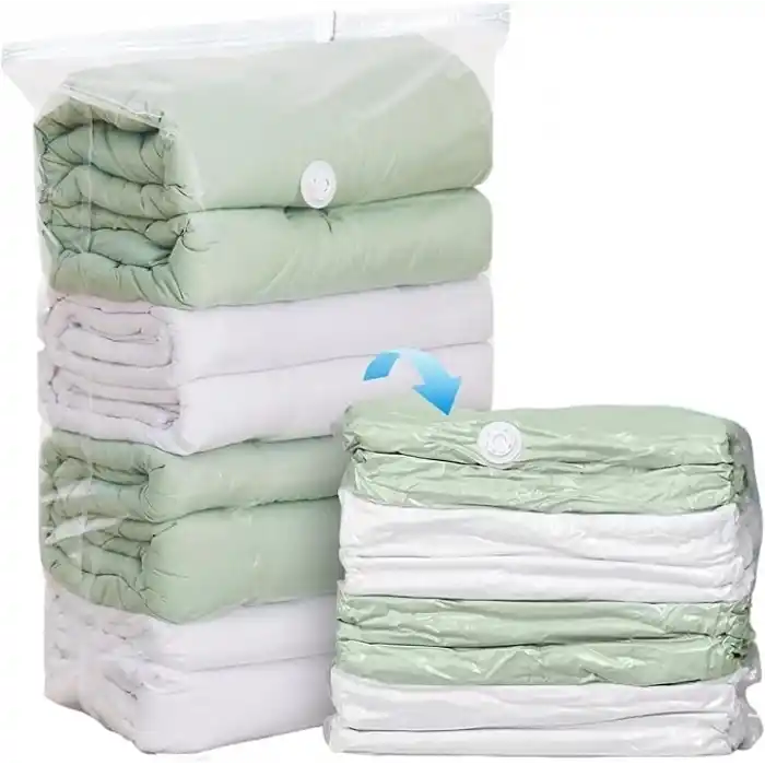 AEE® 2li Jumbo Boy Vakumlu Hurç 90x130x45 Tabanlı Yorgan Yastık Kıyafet Kışlık Büyük Boy Saklama Depolama Poşeti