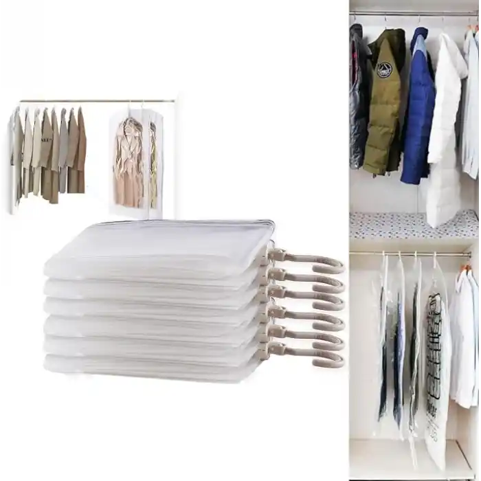 AEE® 3lü Askılı Vakumlu Hurç Elbise Torbası Kılıfı 145x70 105x70 90x60 Vakumlu Gamboç Kıyafet Koruma ve Saklama Çantası Dolap Düzenleyici Organizer