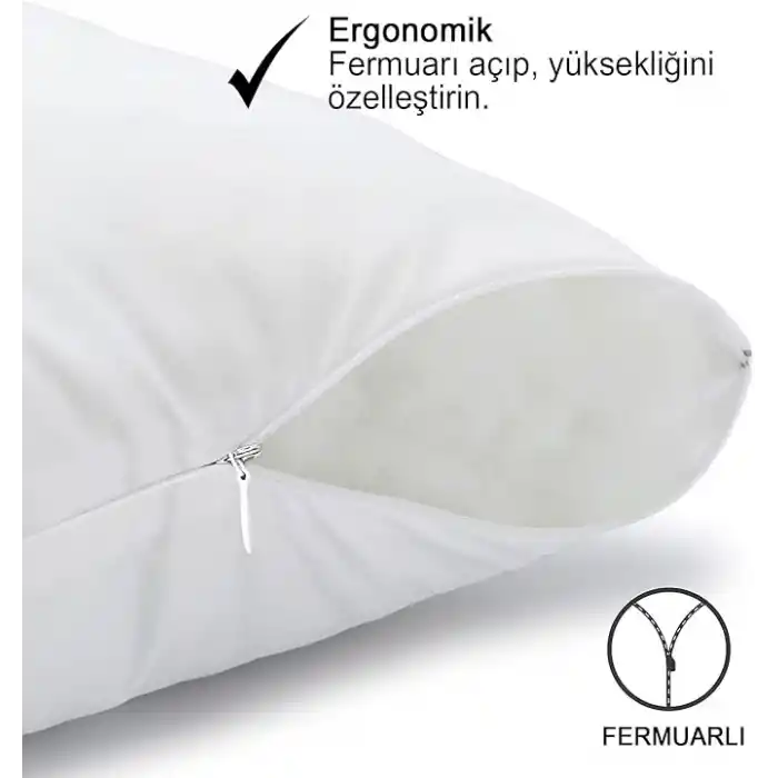 Vionel Home 900 GR Antialerjik Boncuk Silikon Dolgulu Yastık | 2 Adet