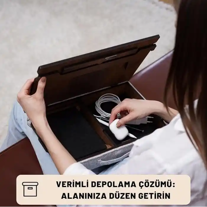 Vigo Wood - LS051 Minderli Eğim Ayarlanabilir Mousepadli Laptop Sehpası
