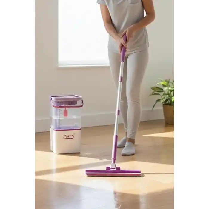 Parex Wondero Flat Şeffaf Temiz Su İle Kirli Suyu Ayıran Otomatik Temizlik Seti Mor