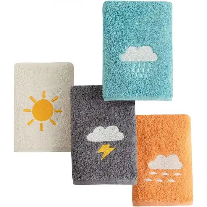 Mürdüm Home Aprilis 4 Mevsim Renkli El-Yüz Havlusu,4lü Paket, 4 Parça 30x50, Yumuşak ve Emici, Kaliteli Günlük Kullanıma Uygun%100 Pamuk Havlu