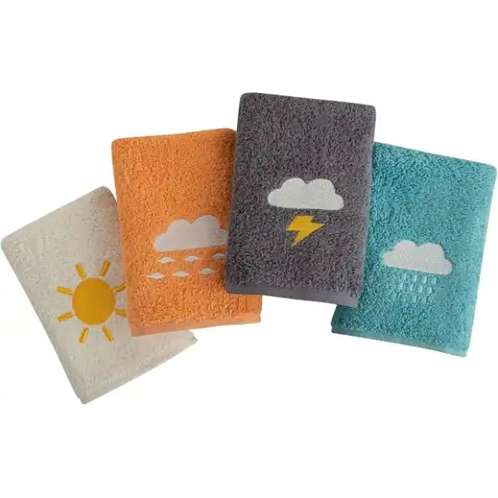 Mürdüm Home Aprilis 4 Mevsim Renkli El-Yüz Havlusu,4lü Paket, 4 Parça 30x50, Yumuşak ve Emici, Kaliteli Günlük Kullanıma Uygun%100 Pamuk Havlu