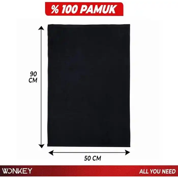 WONKEY - Pamuk El Yüz Havlusu 50x90 cm, Pamuklu Havlu, Yüz Havlusu, Baş Havlusu, El Havlusu, Yumuşak ve Emici Banyo ve Seyahat Havlusu (1 Adet)