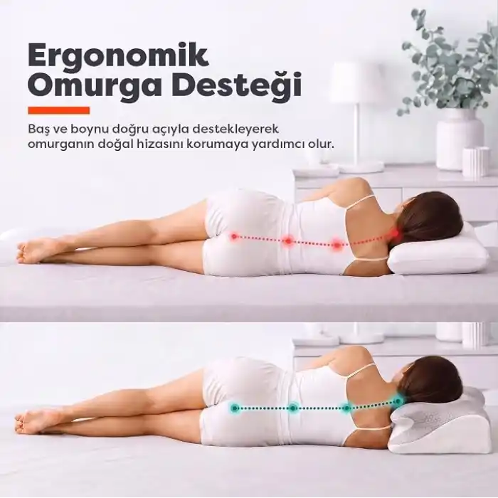 Visco Planet ortopedik yastık visco yastık boyun düzleşmesi yastığı güzellik yastığı