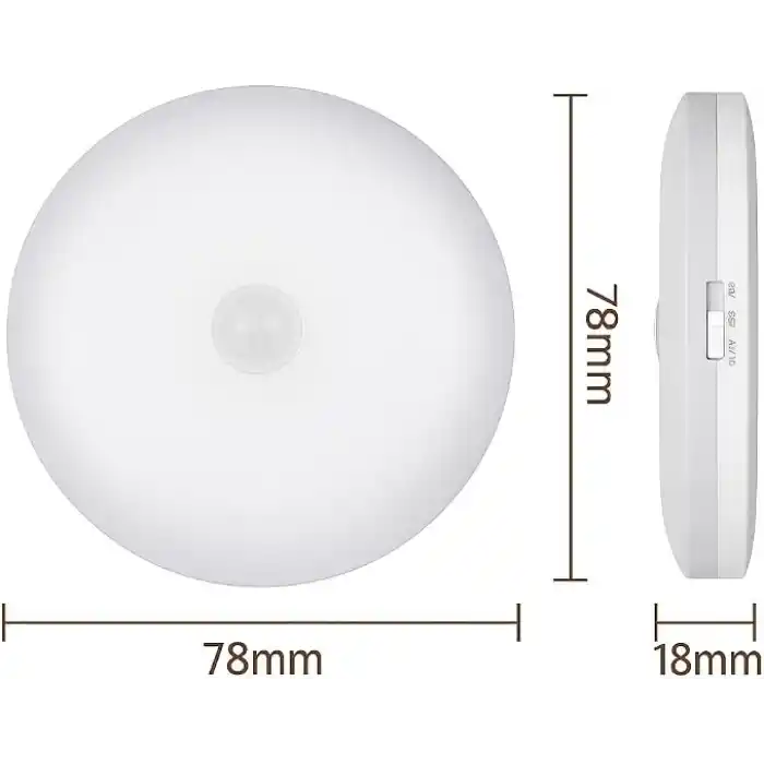 6lı Set Hareket Sensörlü Gece Lambası – USB Şarjlı 4000K Gün Işığı LED – Duvar, Dolap, Merdiven, Başucu için Akıllı Işık
