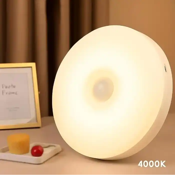 6lı Set Hareket Sensörlü Gece Lambası – USB Şarjlı 4000K Gün Işığı LED – Duvar, Dolap, Merdiven, Başucu için Akıllı Işık