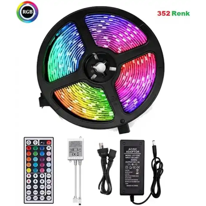 Cata Ct-4558 Rgb Şerit Led Seti (5 Mt Rgb Led+Trafo+Rgb Kumanda)