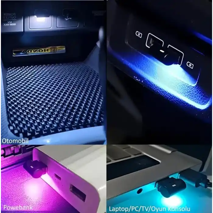 SPELT Sensörlü Renk Değiştirebilen Renkli USB Lamba USB-A Aydınlatma Dekoratif Mini LED Işık RGB