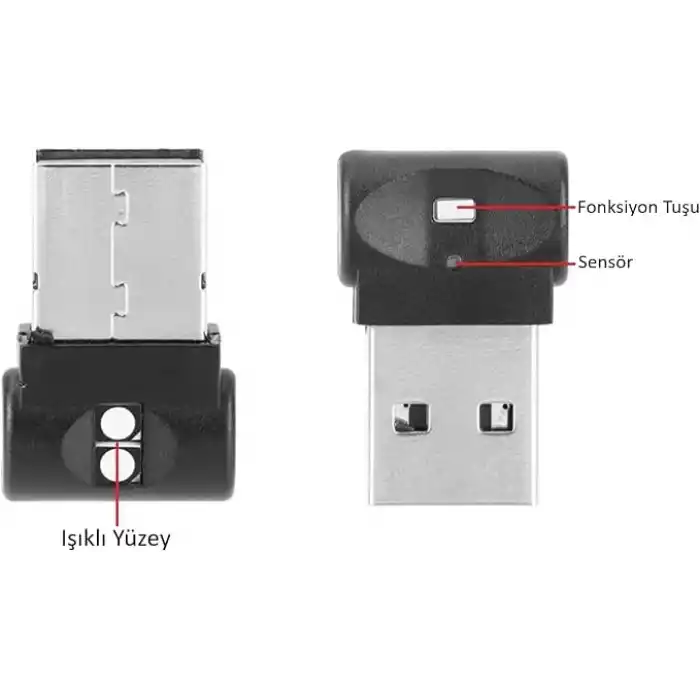 SPELT Sensörlü Renk Değiştirebilen Renkli USB Lamba USB-A Aydınlatma Dekoratif Mini LED Işık RGB
