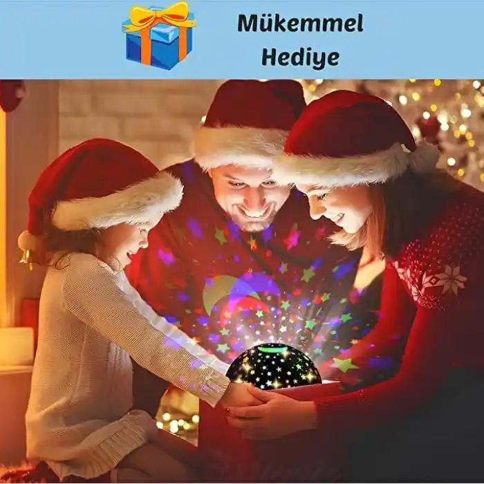 Jouis Gece Lambası Star Master Masa Lambası, Gökyüzü Projeksiyon Gece Lambası, Yıldızlı Gece Lambası, Dekoratif ve Şık Tasarım (Pembe)
