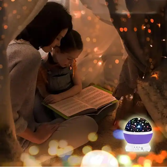 Jouis Gece Lambası Star Master Masa Lambası, Gökyüzü Projeksiyon Gece Lambası, Yıldızlı Gece Lambası, Dekoratif ve Şık Tasarım (Pembe)