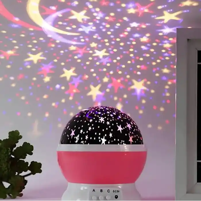 Jouis Gece Lambası Star Master Masa Lambası, Gökyüzü Projeksiyon Gece Lambası, Yıldızlı Gece Lambası, Dekoratif ve Şık Tasarım (Pembe)