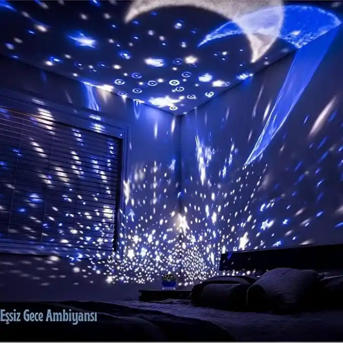 Jouis Gece Lambası Star Master Masa Lambası, Gökyüzü Projeksiyon Gece Lambası, Yıldızlı Gece Lambası, Dekoratif ve Şık Tasarım (Pembe)